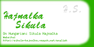 hajnalka sikula business card